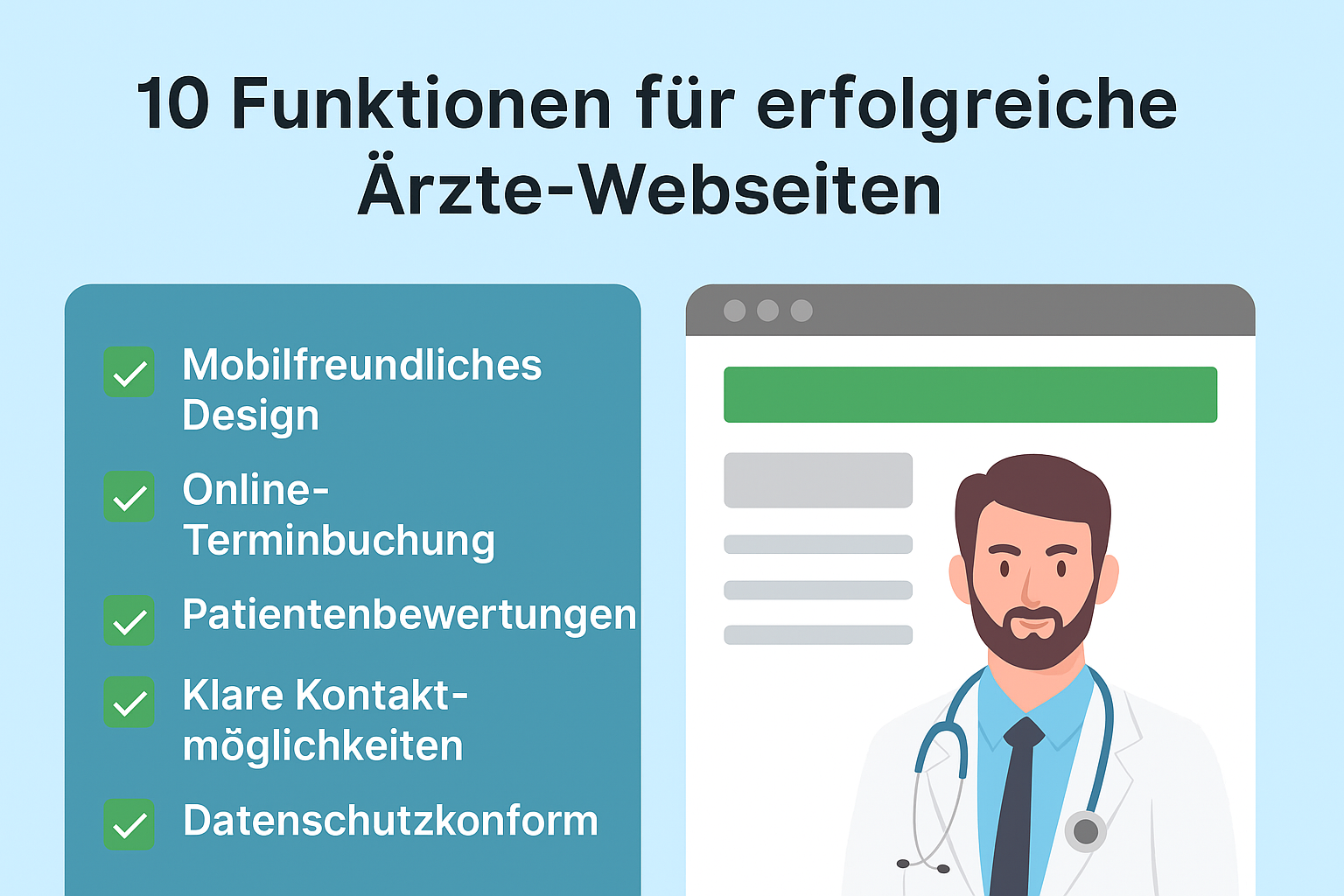 Hochkonvertierende Website für Gesundheitsfachleute: 10 kritische Funktionen